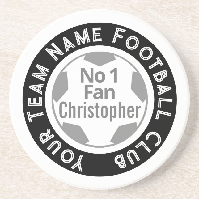 Name des Fußballklubs Getränkeuntersetzer (Vorne)