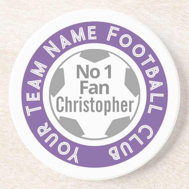 Name des Fußballklubs Getränkeuntersetzer (Vorne)