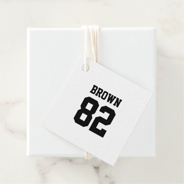 Name des Fußballspielers Team Spirit Fun Geschenkanhänger (Beispiel)