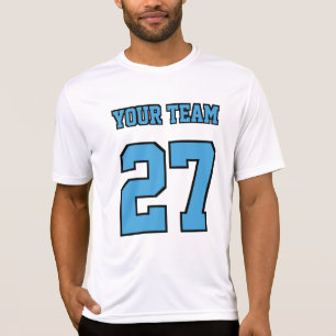 Name des Fußballteams Light Blue Uni T-Shirt