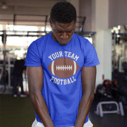 Name des Fußballteams + Name und Nummer des Spiele T-Shirt