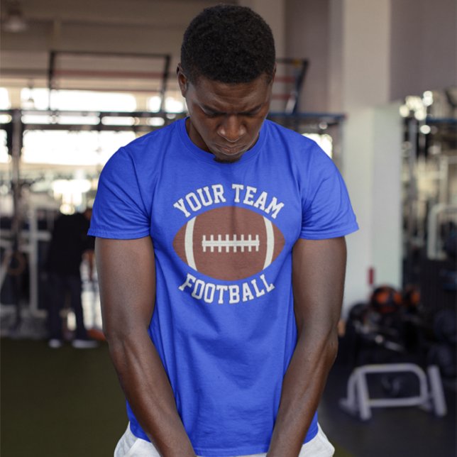 Name des Fußballteams + Name und Nummer des Spiele T-Shirt (Custom football team t-shirts.)