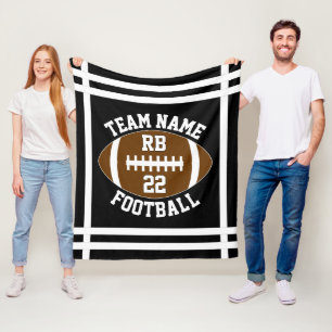 Name des Fußballteams, Spielposition und Nummer Fleecedecke