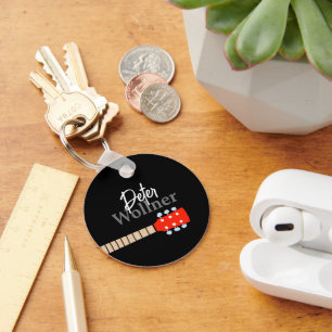 Name des Gitarren-Spielers Blk-Schlüsselanhänger Schlüsselanhänger
