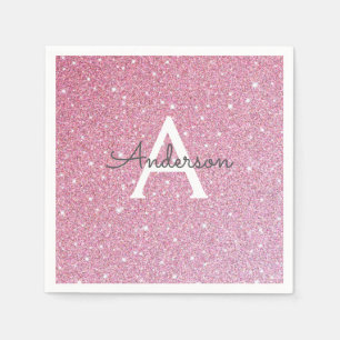 Name des Glitzer Rose Serviette