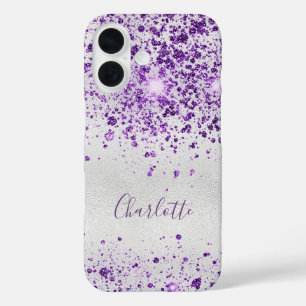 Name des Glitzern auf lila Glitzer iPhone 16 Hülle