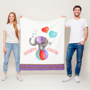 Name des grauen Wildlefischen-Aquarellzirkus Fleecedecke