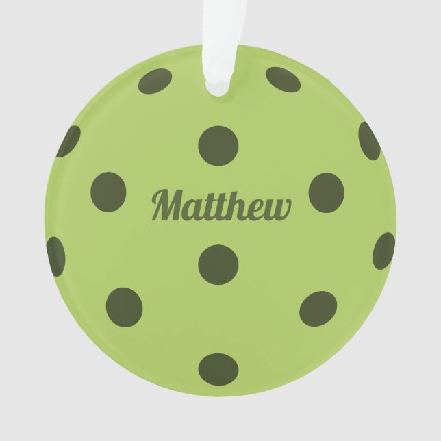 Name des grünen Pickleball-Player Ornament (Vorderseite)