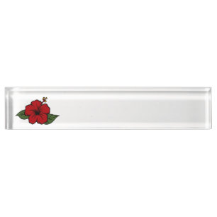 Name des Guam-Hibiskus Plate & Desk-Zeichen Namensplakette