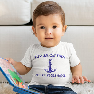Name des Hauptmanns der Vintagen Nautic Anchope Baby T-shirt