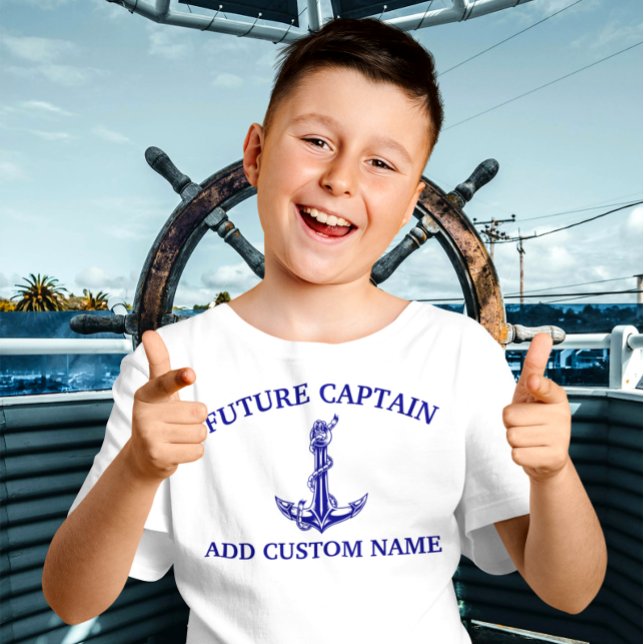 Name des Hauptmanns der Vintagen Nautic Anchope T-Shirt (Von Creator hochgeladen)