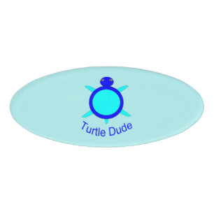 Name des hellen Blue Turtle-Typs Namenschild