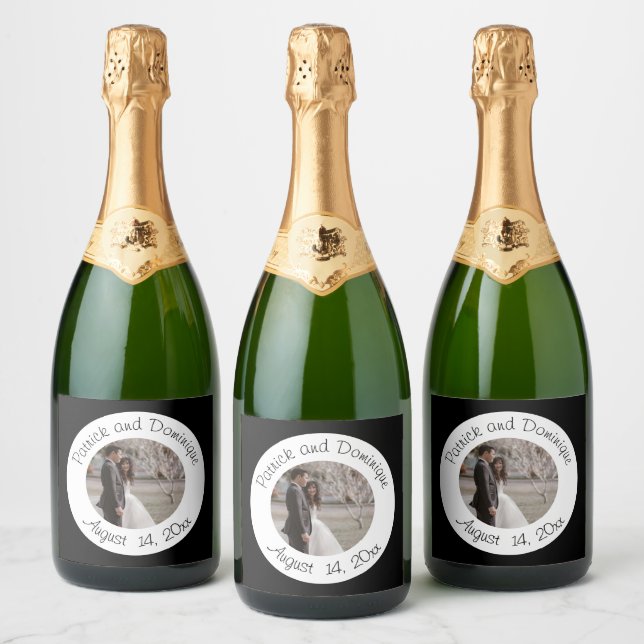 Name des Hochzeitkopfes Datum Set für das Lebensmi (Flaschen)