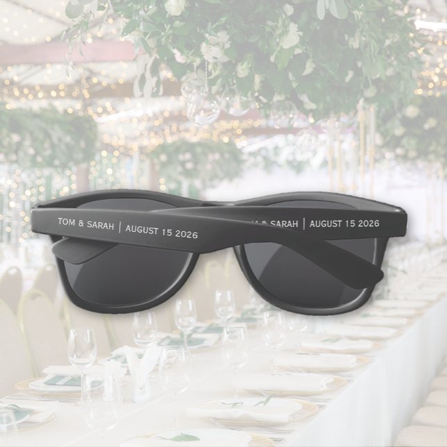 Name des Hochzeitskopfes Datum der Sonnenbrille (Wedding Couple Name Date Sunglasses)