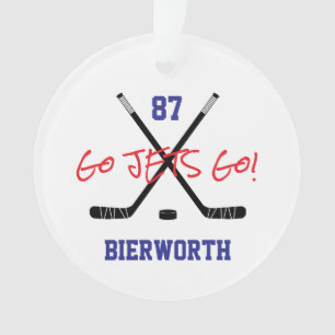 Name des Hockey Sports Team Colors Player Ornament