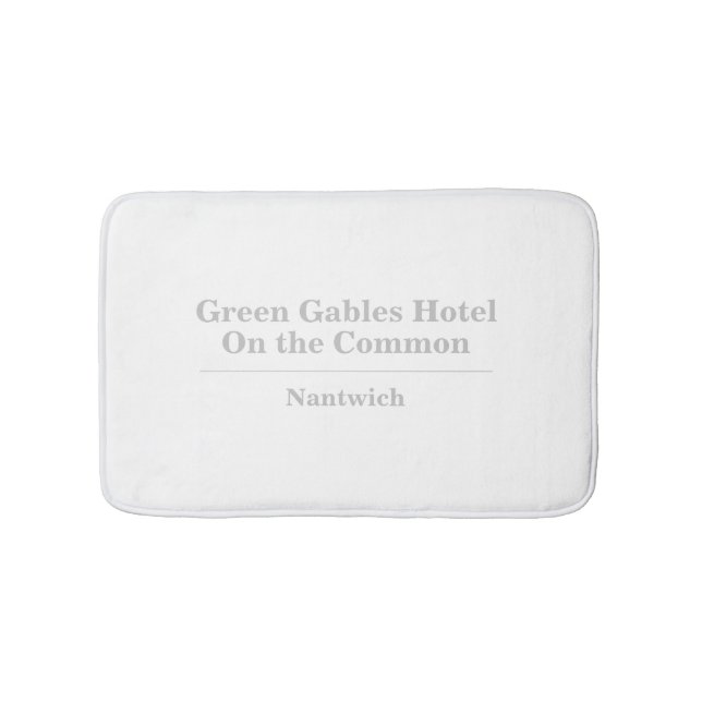 Name des Hotels oder der Unterkunft Badematte (Vorderseite)