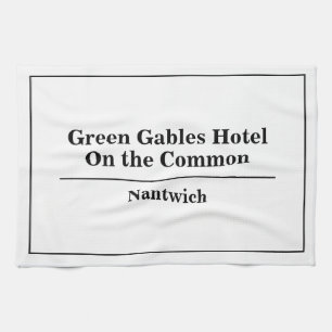 Name des Hotels oder Restaurants Geschirrtuch