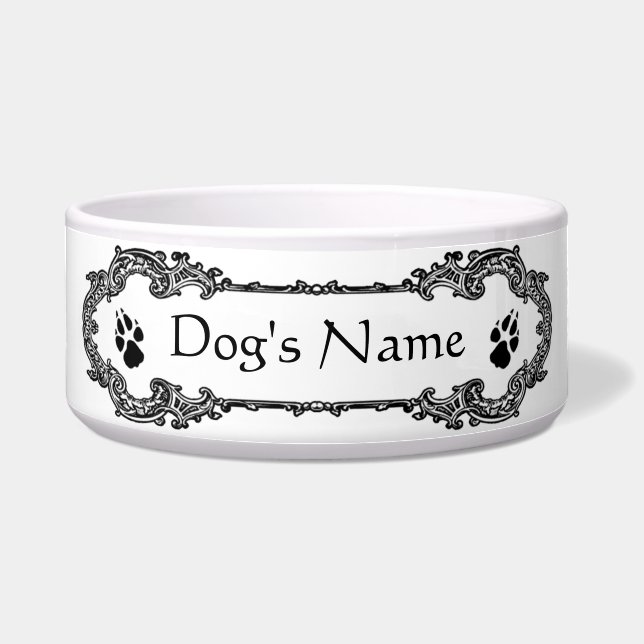 Name des Hundes, benutzerdefiniert Napf (Vorderseite)