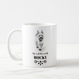 Name des Hundes nach westlicher Richtung Kaffeetasse