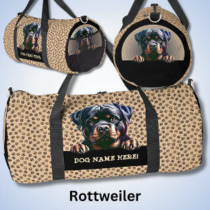 Name des Hundes oder Ihren Namen hinzufügen, Rottw Duffle Bag