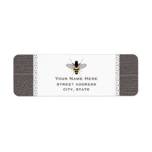 Name des Inspiriert Honigbeeraufklebers aus Holz u
