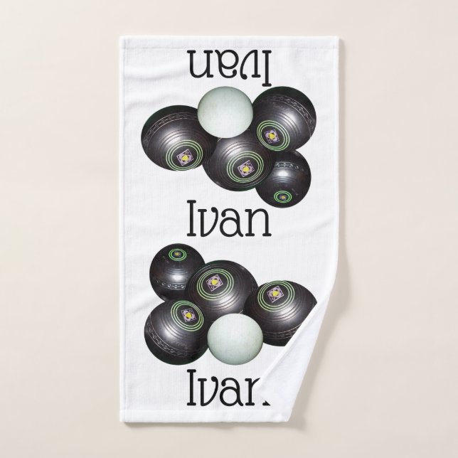 Name des Ivan mit Rasenschalen-Design Handtuch (Handtuch)