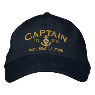 Name des Jahres, um Captain LifeSaver Anker anzupa Bestickte Kappe