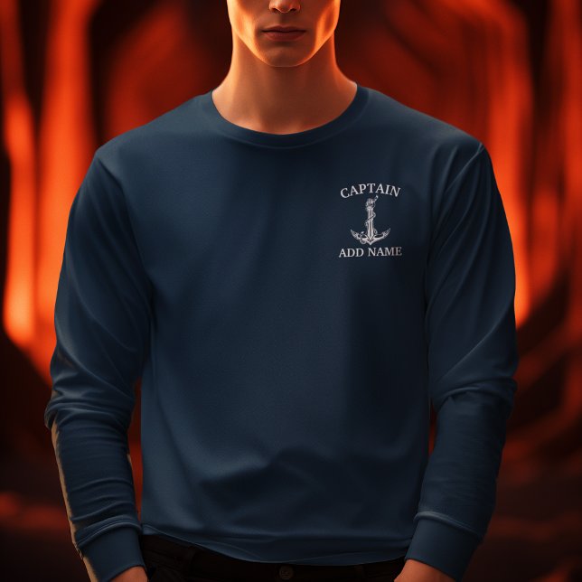 Name des Kapitäns des Vintagen Ankerstaates T-Shirt (Von Creator hochgeladen)
