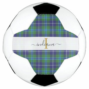 Name des karierten Tartan Classic Monogram Script Fußball