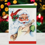 Name des Kindes auf der Personalisierten Liste des Feiertagskarte<br><div class="desc">Weihnachtskarte für das junge Kind - Name ,  Unterschrift und Datum hinzufügen</div>