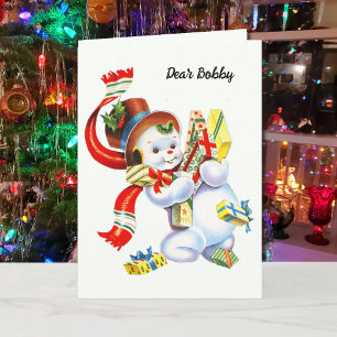 Name des Kindes Weihnachts-Santa Personalisieren S Feiertagskarte