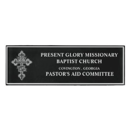 Name des Kirchenausschusses Namenschild