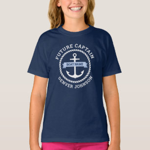 Name des künftigen Kapitän-Ankerseil-Grenzboots T-Shirt