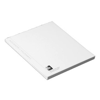 Name des künstlerischen Monogramms schwarz formale Notizblock