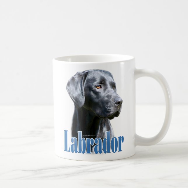 Name des Labradors (schwarz) Kaffeetasse (Rechts)