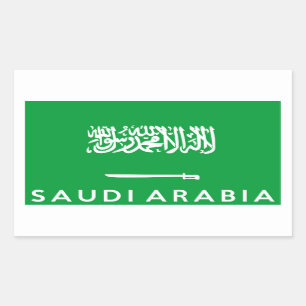 Name des Landes Saudi Arabien Rechteckiger Aufkleber