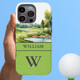 Name des landschaftlichen Golfkurses Monogram iPhone 16 Pro Max Hülle