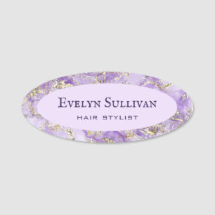 Name des Lavenders Fluid Marble Namensschild