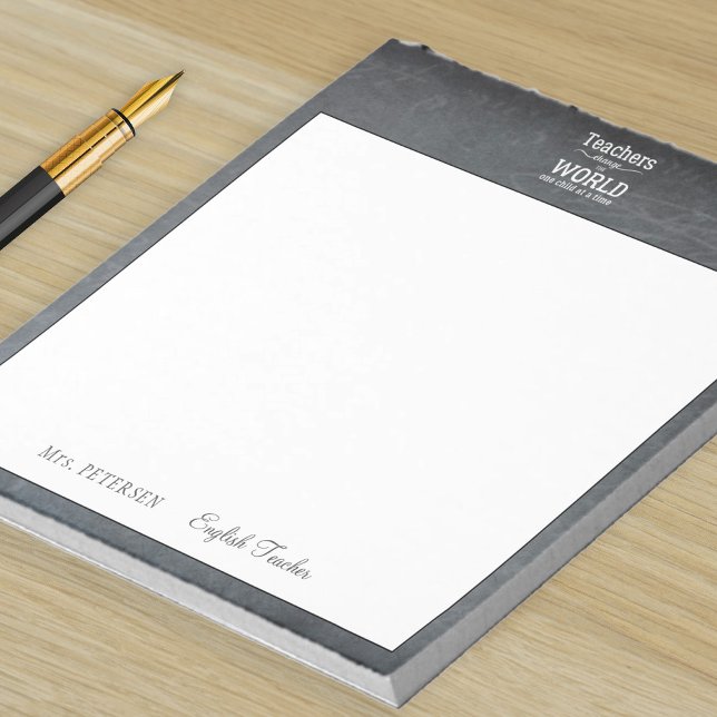 Name des Lehrers - Anführungsklammer Notizblock (Von Creator hochgeladen)