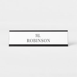 Name des Lehrers Einfach Minimalistisch Schreibtischnamensplakette