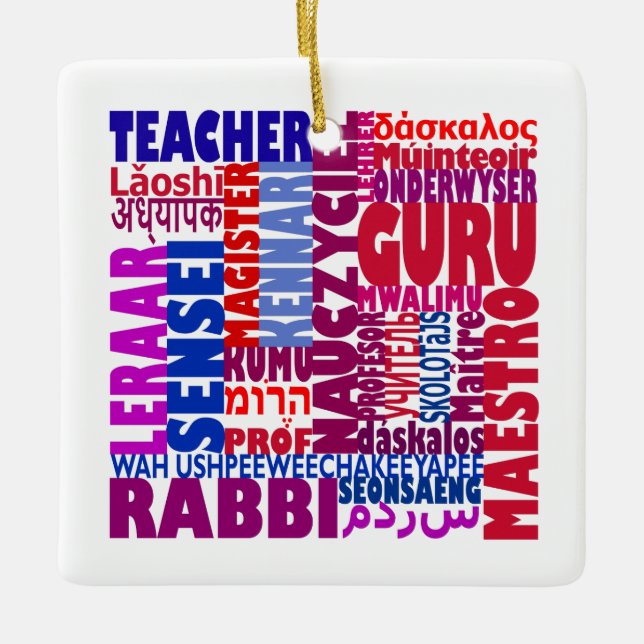 Name des Lehrers Keramikornament (Vorderseite)