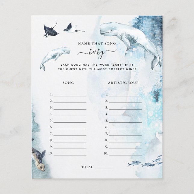 Name des Liedes | Baby Showspiel (Vorderseite)