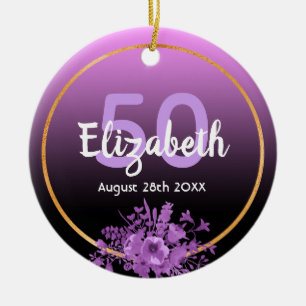 Name des lila Blumenmusters Keramik Ornament