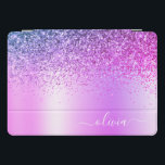 Name des lila Glitzer Sparkle Glam Metal Monogram iPad Pro Cover<br><div class="desc">Lila Imitate belichten metallische Sparkle Glitzer gebürstete Metal Monogramm Name Laptop-Gehäuse. Das macht den perfekten 16 Geburtstag,  Hochzeit,  Brautparty,  Jubiläum,  Babydusche oder Junggeselinnen-Abschied Geschenk für jemanden,  der Lieben glamourösen Luxus und schicke Stile.</div>
