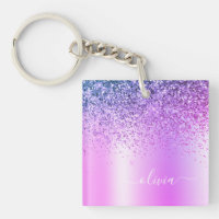 Name des lila Glitzer Sparkle Glam Metal Monogram