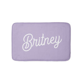 Name des Lila Monogramms für den personalisierten Badematte