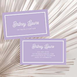 Name des Lila Monogramms für den personalisierten  Visitenkarte