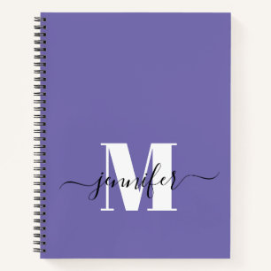 Name des lila Personalisierten Sketchbook Monogram Notizbuch