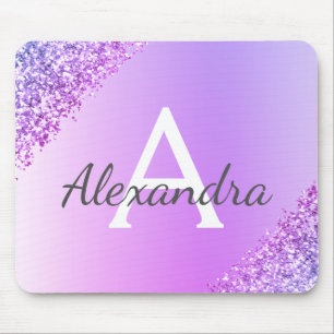 Name des Lila Sparkle-Glitzer Mousepad