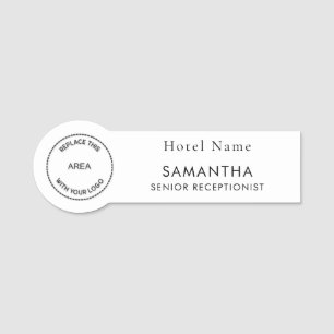 Name des Logopersonals Namensschild